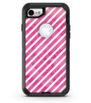 The Pink Watercolor Grunge with Slanted Stripes - iPhone 7 or 8 OtterBox Case & Skin Kits