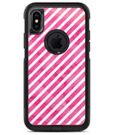 The Pink Watercolor Grunge with Slanted Stripes - iPhone X OtterBox Case & Skin Kits