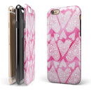 The Pink Watercolor Mosiac Hearts iPhone 6/6s or 6/6s Plus 2-Piece Hybrid INK-Fuzed Case