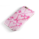 The Pink Watercolor Mosiac Hearts iPhone 6/6s or 6/6s Plus 2-Piece Hybrid INK-Fuzed Case