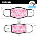 The Pink Watercolor Mosiac Hearts - Made in USA Mouth Cover Unisex Anti-Dust Cotton Blend Reusable & Washable Face Mask with Adjustable Sizing for Adult or Child