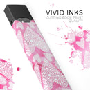 The Pink Watercolor Mosiac Hearts - Premium Decal Protective Skin-Wrap Sticker compatible with the Juul Labs vaping device