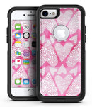 The Pink Watercolor Mosiac Hearts - iPhone 7 or 8 OtterBox Case & Skin Kits