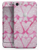 The Pink Watercolor Mosiac Hearts - Skin-kit for the iPhone 8 or 8 Plus