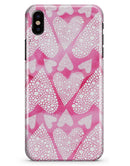 The Pink Watercolor Mosiac Hearts - iPhone X Clipit Case