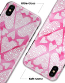 The Pink Watercolor Mosiac Hearts - iPhone X Clipit Case