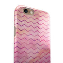 The Pink Watercolor Paint Blend with Multicolor Chevron iPhone 6/6s or 6/6s Plus 2-Piece Hybrid INK-Fuzed Case