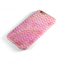 The Pink Watercolor Paint Blend with Multicolor Chevron iPhone 6/6s or 6/6s Plus 2-Piece Hybrid INK-Fuzed Case
