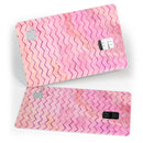 The Pink Watercolor Paint Blend with Multicolor Chevron  - Premium Protective Decal Skin-Kit for the Apple Credit Card