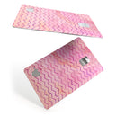 The Pink Watercolor Paint Blend with Multicolor Chevron  - Premium Protective Decal Skin-Kit for the Apple Credit Card