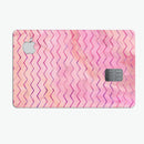The Pink Watercolor Paint Blend with Multicolor Chevron  - Premium Protective Decal Skin-Kit for the Apple Credit Card