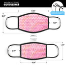 The Pink Watercolor Paint Blend with Multicolor Chevron  - Made in USA Mouth Cover Unisex Anti-Dust Cotton Blend Reusable & Washable Face Mask with Adjustable Sizing for Adult or Child