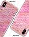 The Pink Watercolor Paint Blend with Multicolor Chevron  - iPhone X Clipit Case