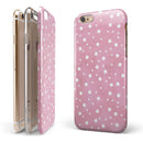 The Pink Watercolor Surface with White Polka Dots iPhone 6/6s or 6/6s Plus 2-Piece Hybrid INK-Fuzed Case