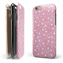 The Pink Watercolor Surface with White Polka Dots iPhone 6/6s or 6/6s Plus 2-Piece Hybrid INK-Fuzed Case