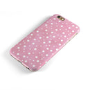 The Pink Watercolor Surface with White Polka Dots iPhone 6/6s or 6/6s Plus 2-Piece Hybrid INK-Fuzed Case
