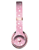 The Pink Watercolor Surface with White Polka Dots Full-Body Skin Kit for the Beats by Dre Solo 3 Wireless Headphones