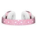 The Pink Watercolor Surface with White Polka Dots Full-Body Skin Kit for the Beats by Dre Solo 3 Wireless Headphones