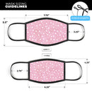 The Pink Watercolor Surface with White Polka Dots - Made in USA Mouth Cover Unisex Anti-Dust Cotton Blend Reusable & Washable Face Mask with Adjustable Sizing for Adult or Child