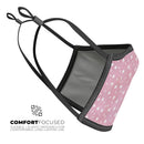 The Pink Watercolor Surface with White Polka Dots - Made in USA Mouth Cover Unisex Anti-Dust Cotton Blend Reusable & Washable Face Mask with Adjustable Sizing for Adult or Child