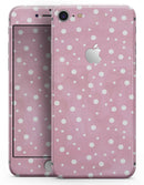 The Pink Watercolor Surface with White Polka Dots - Skin-kit for the iPhone 8 or 8 Plus