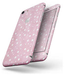 The Pink Watercolor Surface with White Polka Dots - Skin-kit for the iPhone 8 or 8 Plus