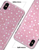 The Pink Watercolor Surface with White Polka Dots - iPhone X Clipit Case