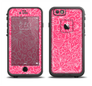 The Pink & White Abstract Illustration V3 Apple iPhone 6/6s Plus LifeProof Fre Case Skin Set