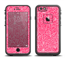 The Pink & White Abstract Illustration V3 Apple iPhone 6/6s LifeProof Fre Case Skin Set
