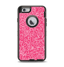 The Pink & White Abstract Illustration V3 Apple iPhone 6 Otterbox Defender Case Skin Set