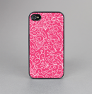 The Pink & White Abstract Illustration V3 Skin-Sert for the Apple iPhone 4-4s Skin-Sert Case