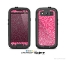 The Pink & White Abstract Illustration V3 Skin For The Samsung Galaxy S3 LifeProof Case