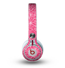 The Pink & White Abstract Illustration V3 Skin for the Beats by Dre Mixr Headphones