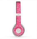 The Pink & White Abstract Illustration V3 Skin for the Beats by Dre Solo 2 Headphones