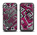 The Pink & White Abstract Maze Pattern Apple iPhone 6/6s LifeProof Fre Case Skin Set