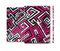 The Pink & White Abstract Maze Pattern Full Body Skin Set for the Apple iPad Mini 3