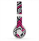 The Pink & White Abstract Maze Pattern Skin for the Beats by Dre Solo 2 Headphones