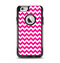 The Pink & White Chevron Pattern Apple iPhone 6 Otterbox Commuter Case Skin Set