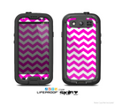 The Pink & White Chevron Pattern Skin For The Samsung Galaxy S3 LifeProof Case