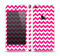 The Pink & White Chevron Pattern Skin Set for the Apple iPhone 5s