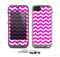 The Pink & White Chevron Pattern Skin for the Apple iPhone 5c LifeProof Case
