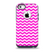 The Pink & White Chevron Pattern Skin for the iPhone 5c OtterBox Commuter Case