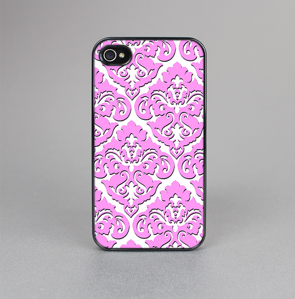 The Pink & White Delicate Pattern Skin-Sert for the Apple iPhone 4-4s Skin-Sert Case