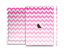 The Pink & White Ombre Chevron Pattern Skin Set for the Apple iPad Air 2