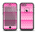 The Pink & White Ombre Chevron V2 Pattern Apple iPhone 6/6s LifeProof Fre Case Skin Set