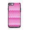 The Pink & White Ombre Chevron V2 Pattern Apple iPhone 6 Otterbox Symmetry Case Skin Set
