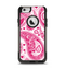 The Pink & White Paisley Pattern V421 Apple iPhone 6 Otterbox Commuter Case Skin Set