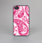 The Pink & White Paisley Pattern V421 Skin-Sert for the Apple iPhone 4-4s Skin-Sert Case