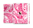 The Pink & White Paisley Pattern V421 Full Body Skin Set for the Apple iPad Mini 3