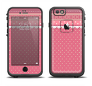 The Pink & White Polka Dot Pattern V4 Apple iPhone 6/6s LifeProof Fre Case Skin Set